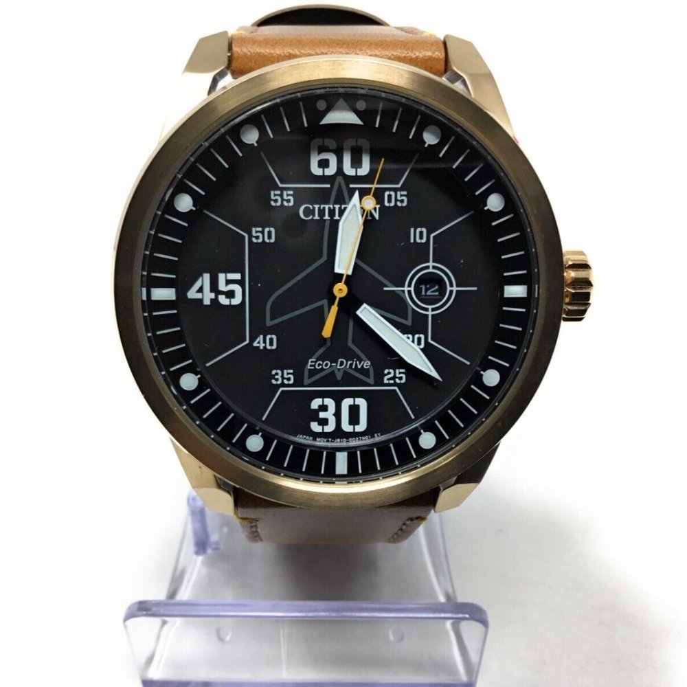 Citizen Eco Drive Avion 45mm Brown Watch